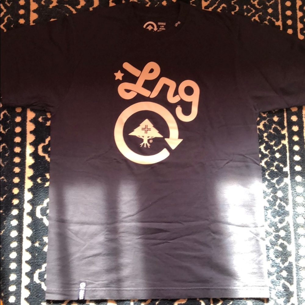 LRG Lifted Research Group Navy Blue logo T-shirt
